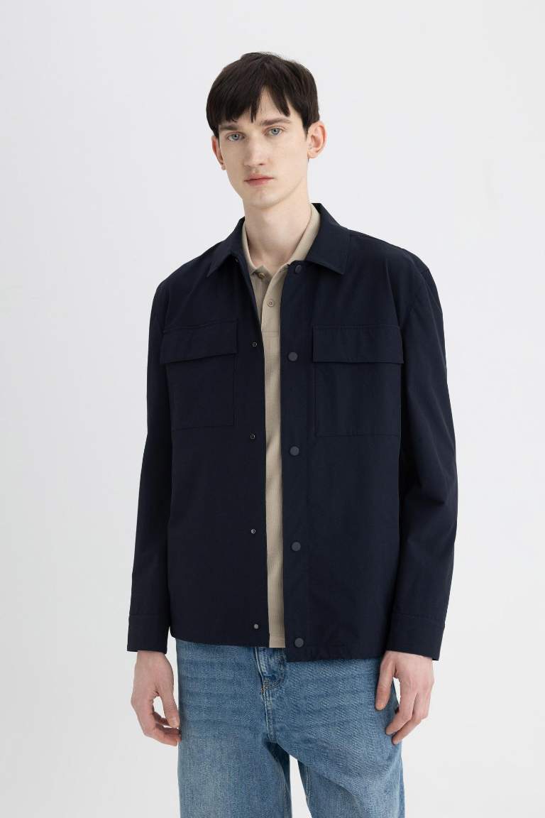 Regular Fit Polo Yaka Gömlek Ceket