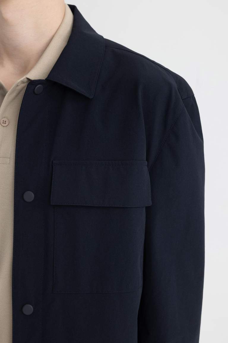 Regular Fit Polo Yaka Gömlek Ceket