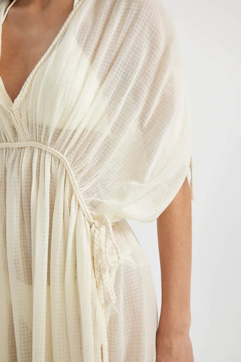 Fall in Love Regular Fit Pamuklu Plaj Elbisesi
