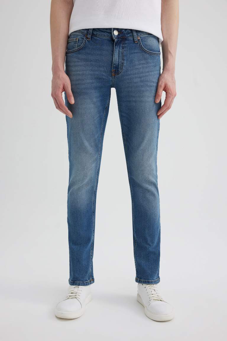 Pedro Slim Fit Dar Kalıp Normal Bel Dar Paça Jean Pantolon
