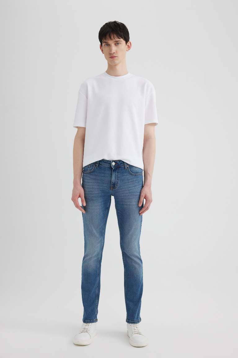 Pedro Slim Fit Dar Kalıp Normal Bel Dar Paça Jean Pantolon