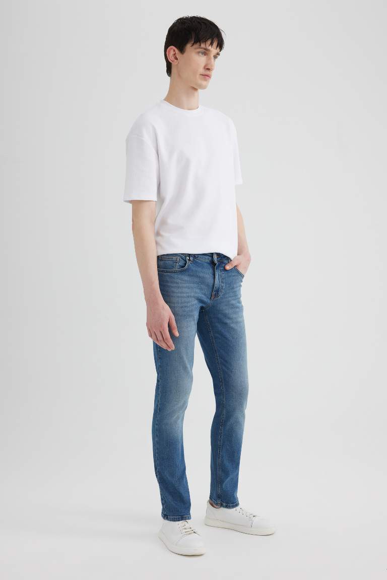 Pedro Slim Fit Dar Kalıp Normal Bel Dar Paça Jean Pantolon