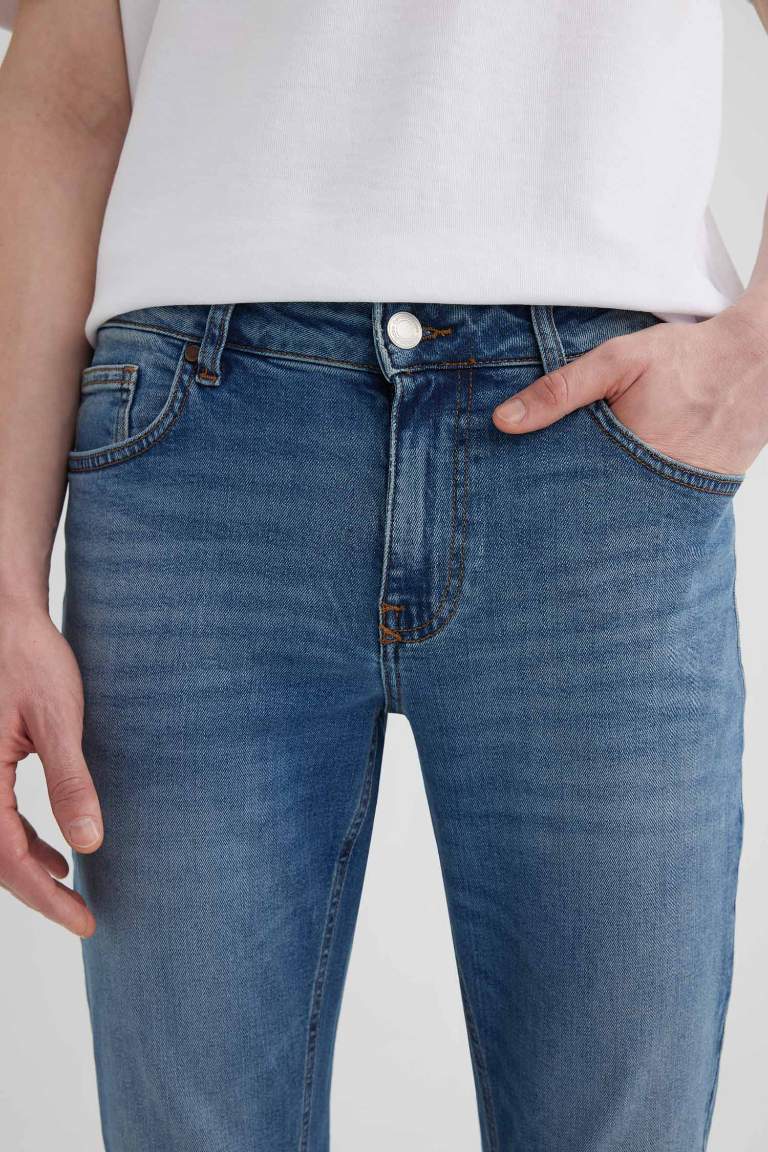 Pedro Slim Fit Dar Kalıp Normal Bel Dar Paça Jean Pantolon