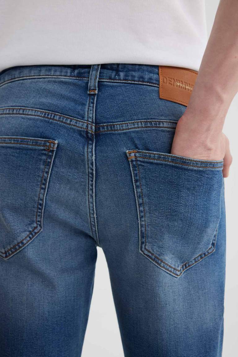 Pedro Slim Fit Dar Kalıp Normal Bel Dar Paça Jean Pantolon