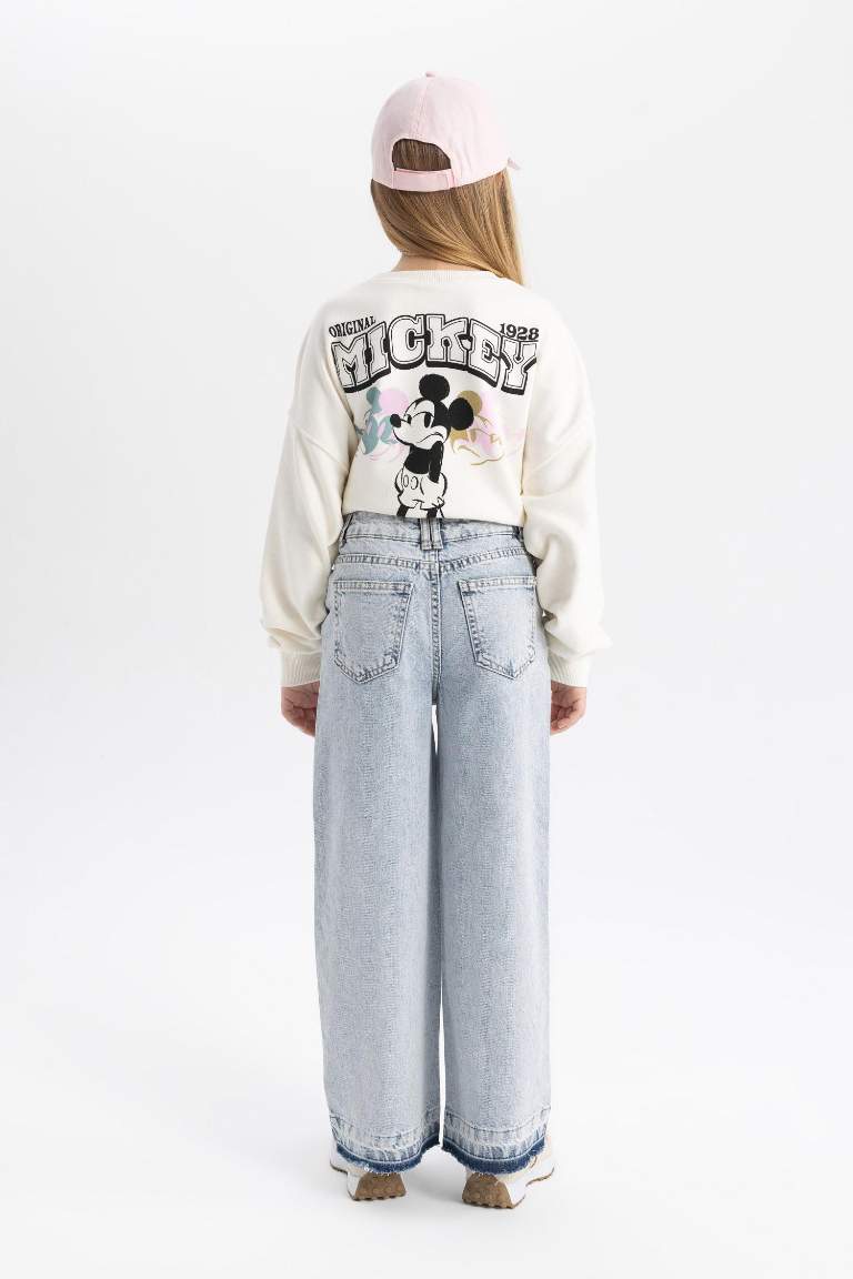 Kız Çocuk Wide Leg Geniş Paça Jean Pantolon