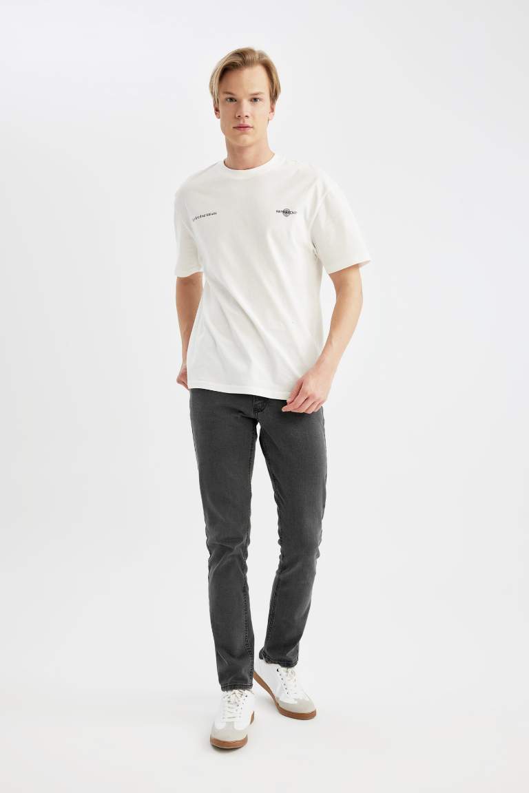 Pedro Slim Fit Dar Kalıp Normal Bel Dar Paça Jean Pantolon