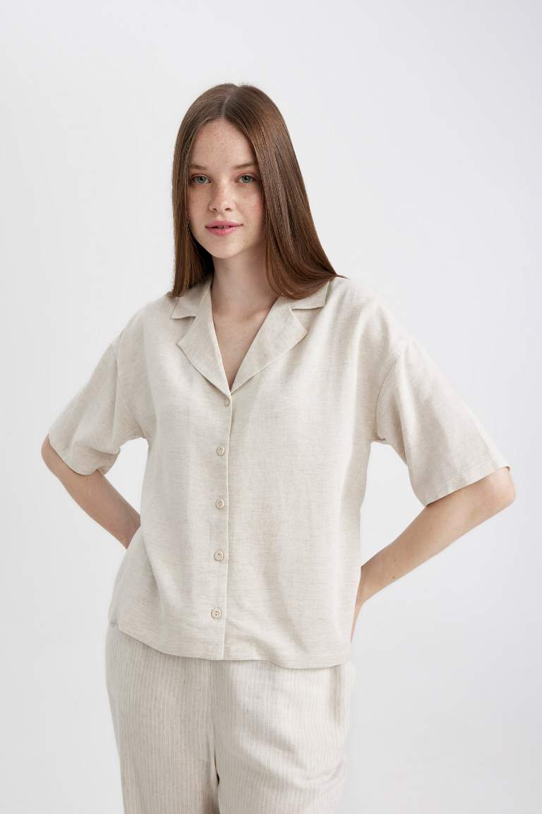 Oversize Fit Kısa Kollu Gömlek