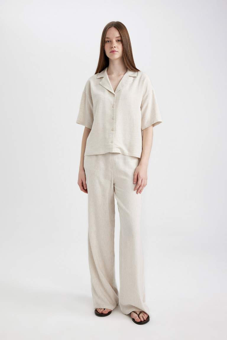 Oversize Fit Kısa Kollu Gömlek