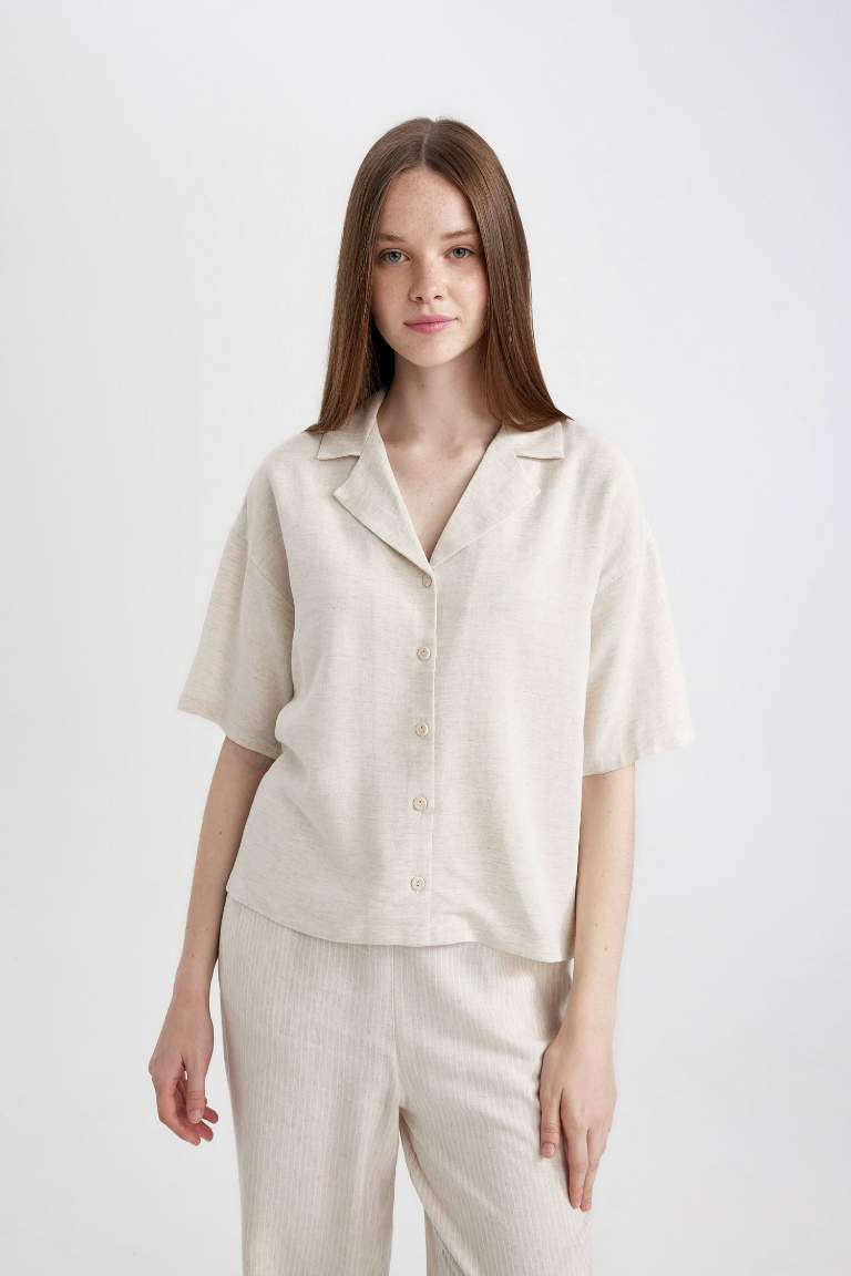 Oversize Fit Kısa Kollu Gömlek