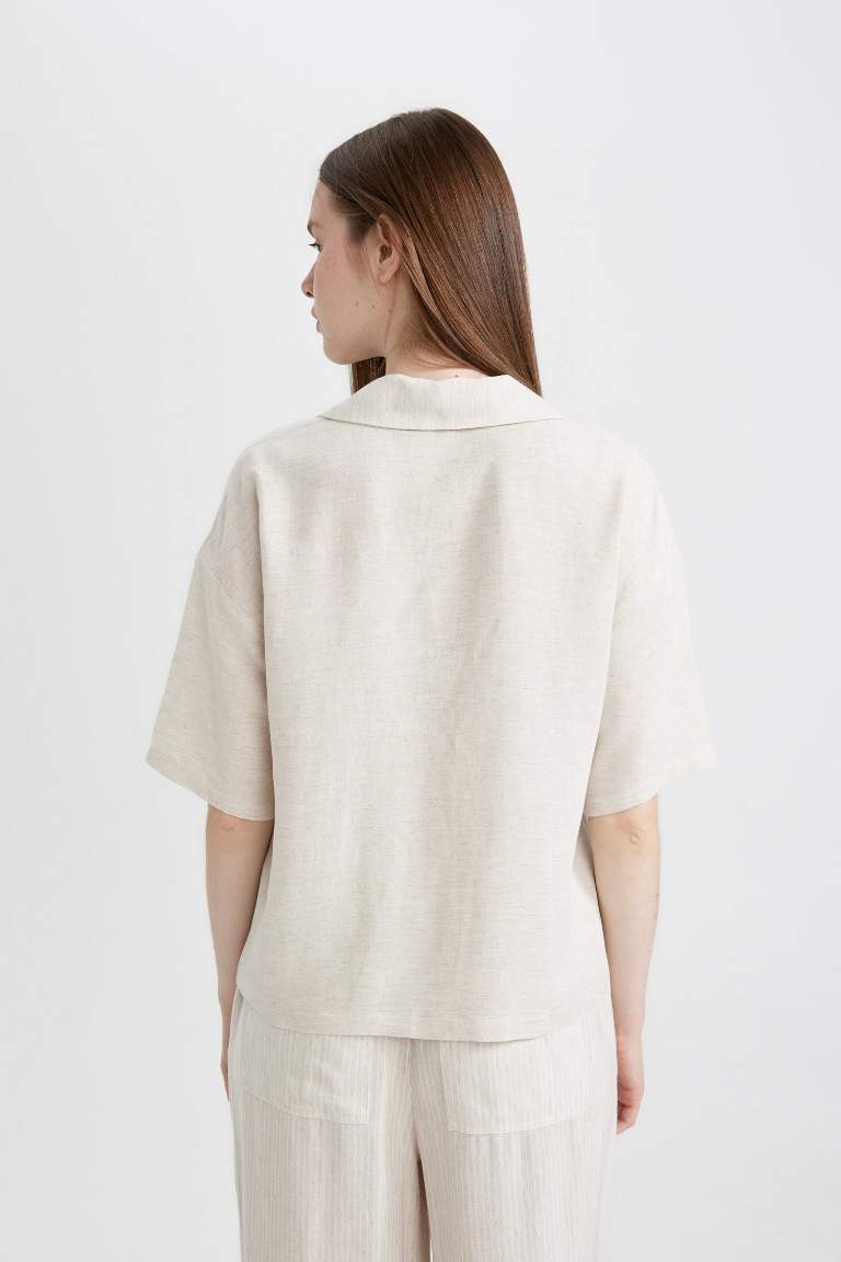 Oversize Fit Kısa Kollu Gömlek