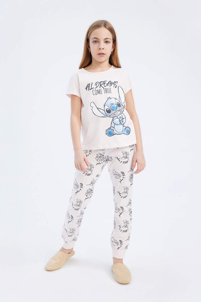 Pembe K Z Ocuk Gen K Z K Z Ocuk Disney Lilo Stitch Pijama Tak M