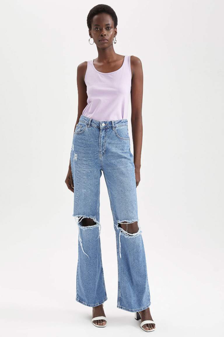 Slim Fit Bisiklet Yaka Atlet