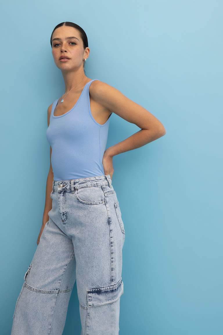 Slim Fit Bisiklet Yaka Atlet