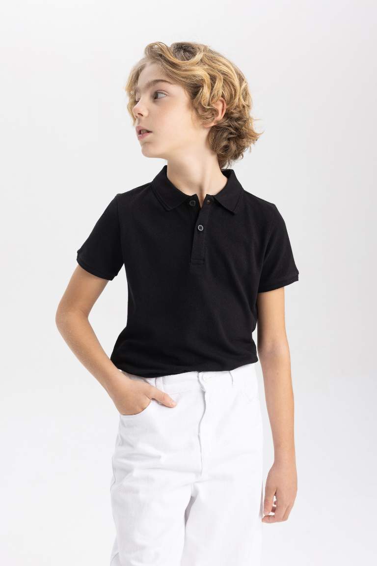 Erkek Çocuk Pike Kısa Kollu Polo Tişört