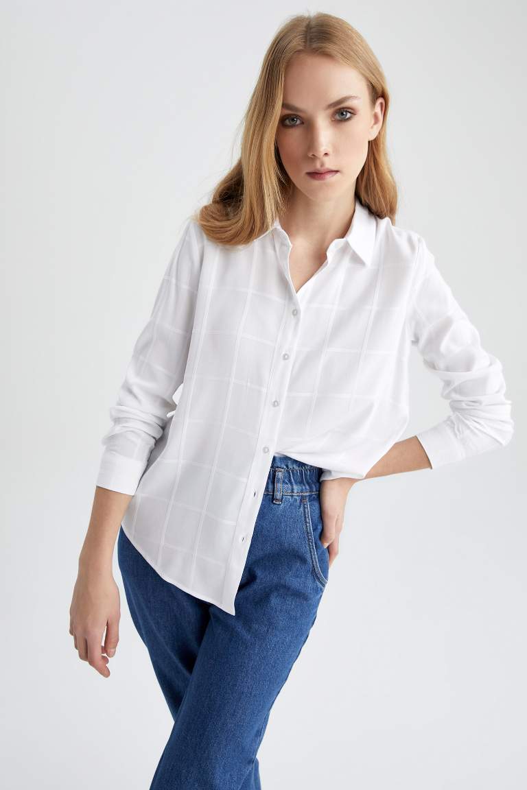 Regular Fit Basic Uzun Kollu Gömlek