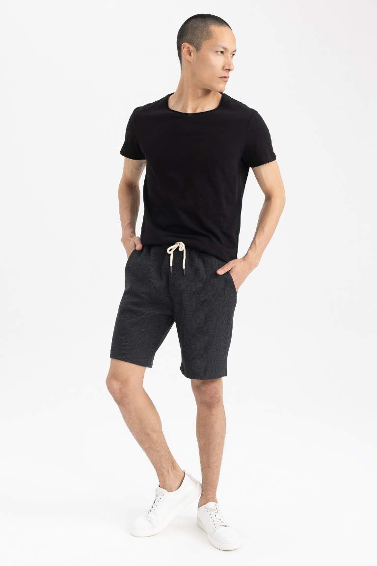 Slim Fit Waffle Şort