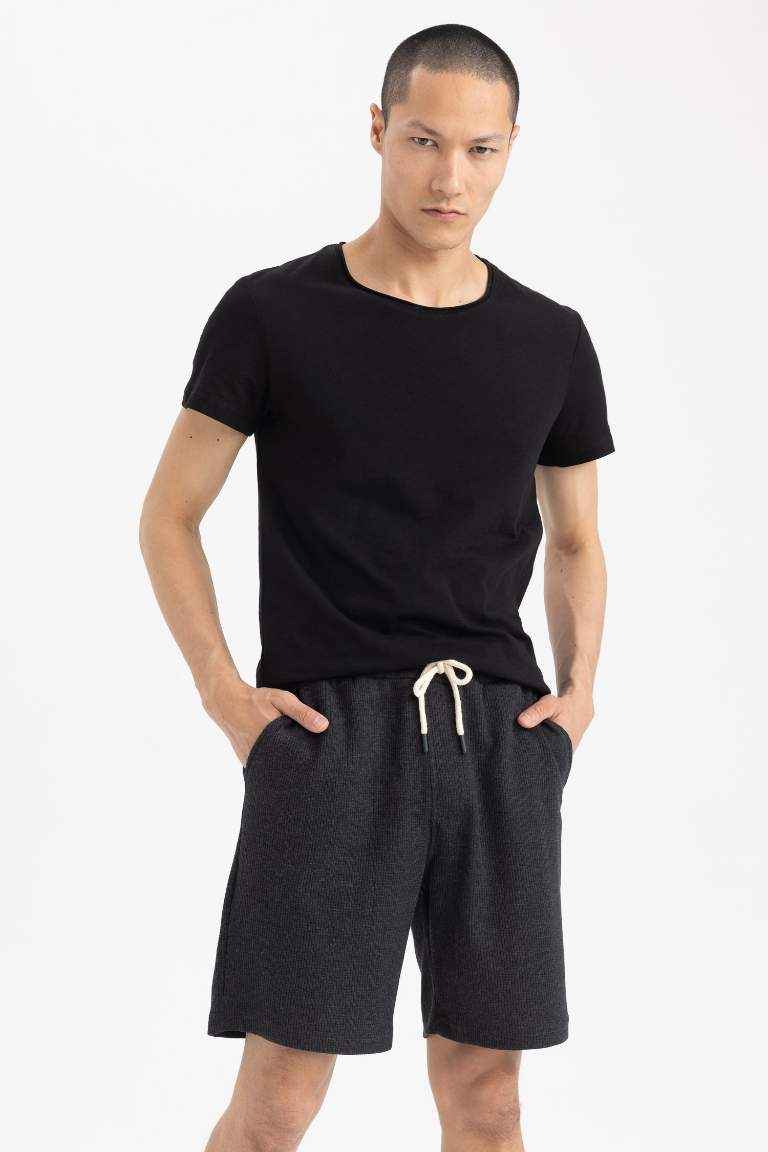 Slim Fit Waffle Şort