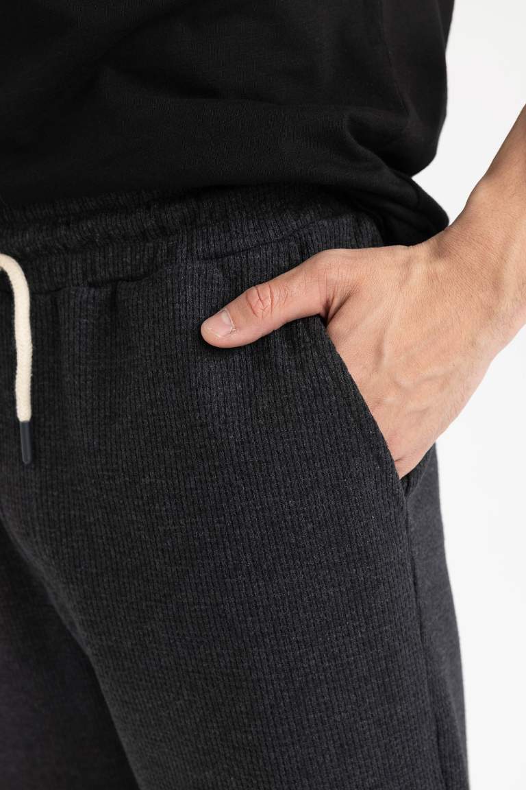 Slim Fit Waffle Şort
