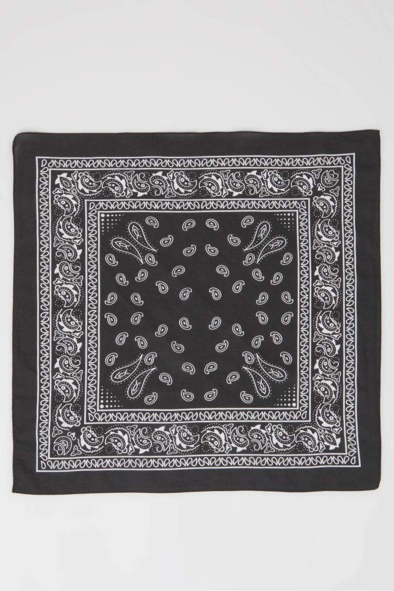 Kadın Desenli Pamuklu Bandana