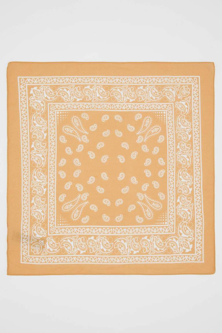 Kadın Desenli Pamuklu Bandana