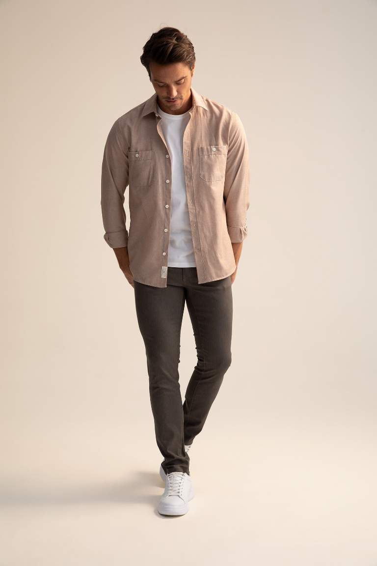 Slim Fit Chino Kanvas Pantolon