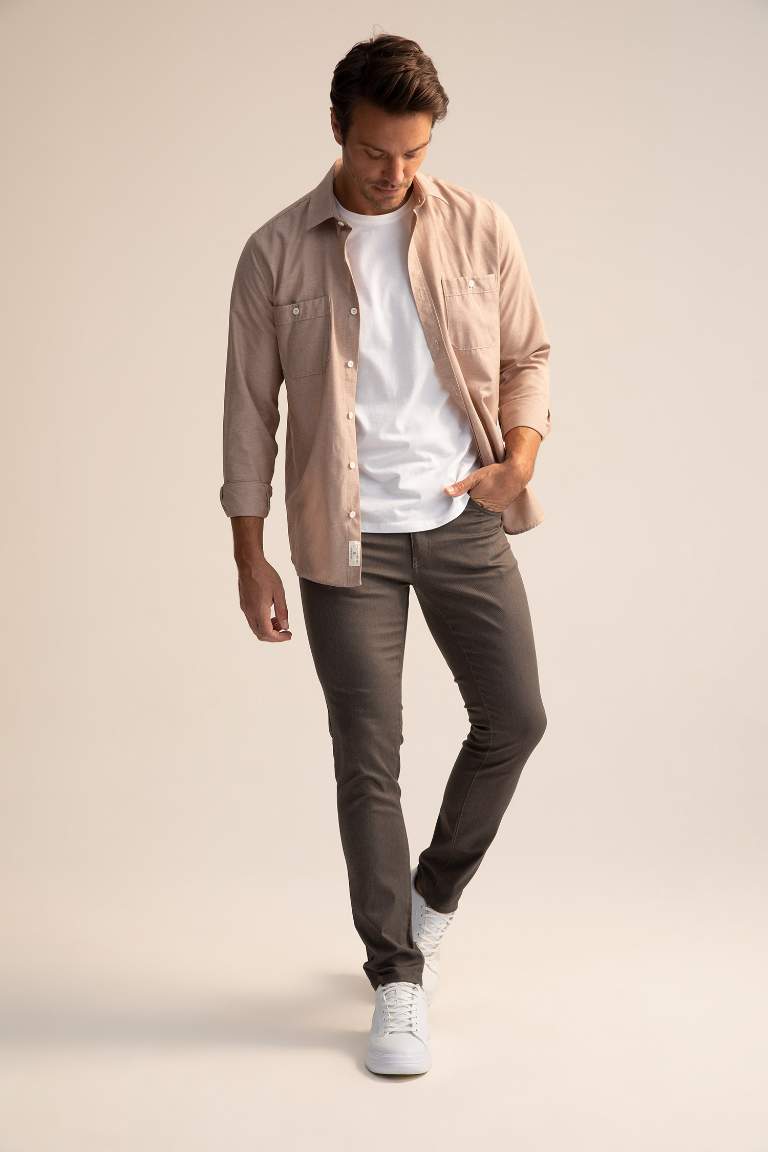 Slim Fit Chino Kanvas Pantolon