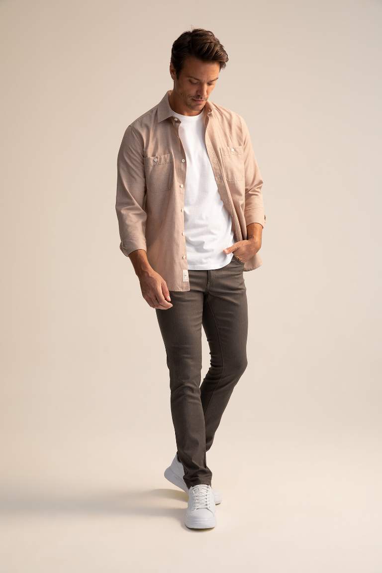 Slim Fit Chino Kanvas Pantolon