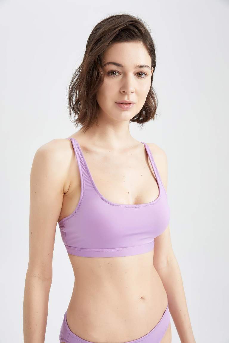 Purple WOMEN Basic Strappy Bikini Top 2418471 DeFacto