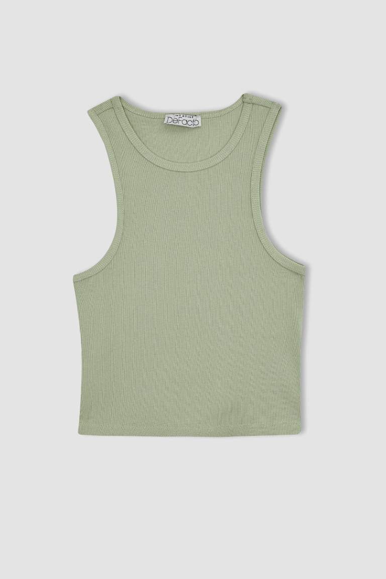 Fitted Halter Yaka Fitilli Kaşkorse Atlet
