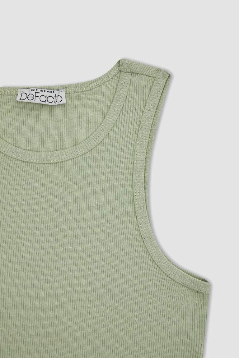 Fitted Halter Yaka Fitilli Kaşkorse Atlet
