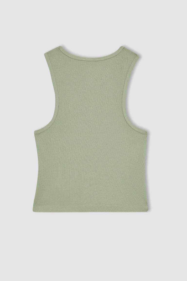 Fitted Halter Yaka Fitilli Kaşkorse Atlet