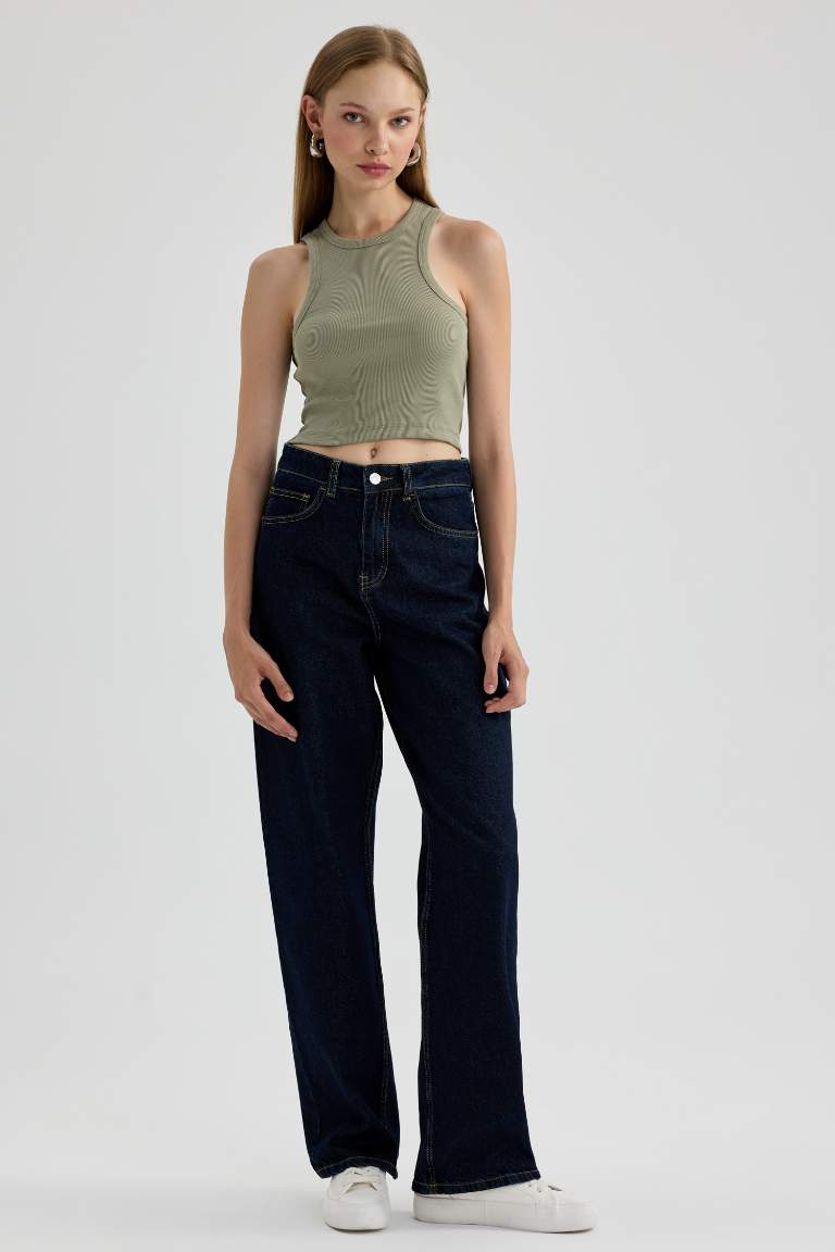 Fitted Halter Yaka Fitilli Kaşkorse Atlet