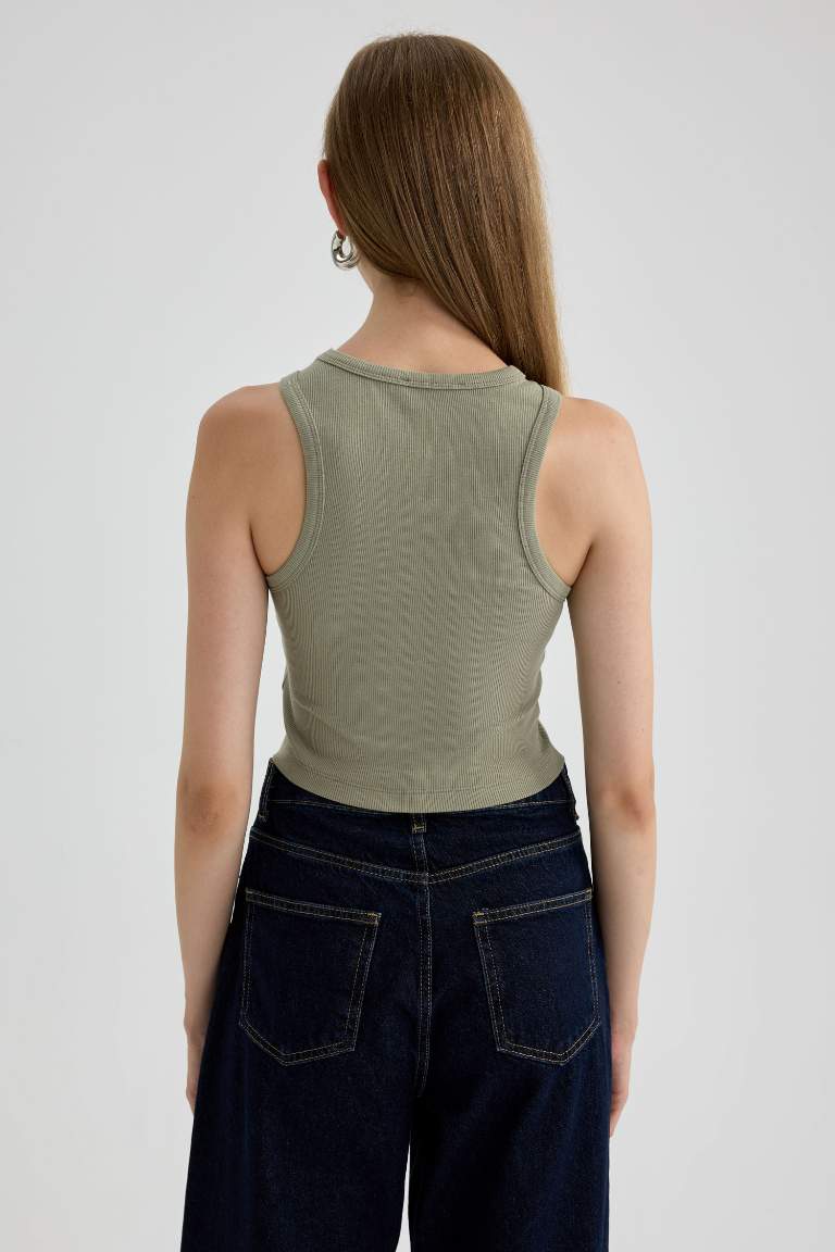 Fitted Halter Yaka Fitilli Kaşkorse Atlet