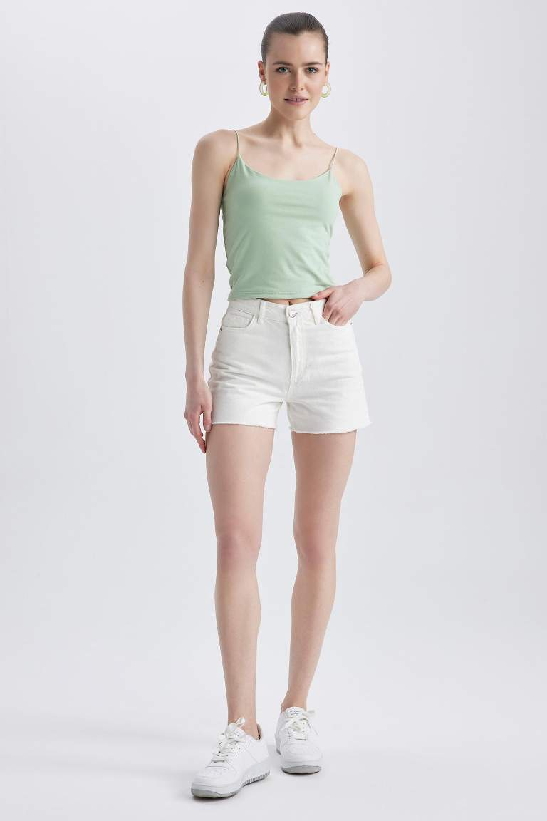 Slim Fit Elastik İp Askılı Pamuklu Atlet
