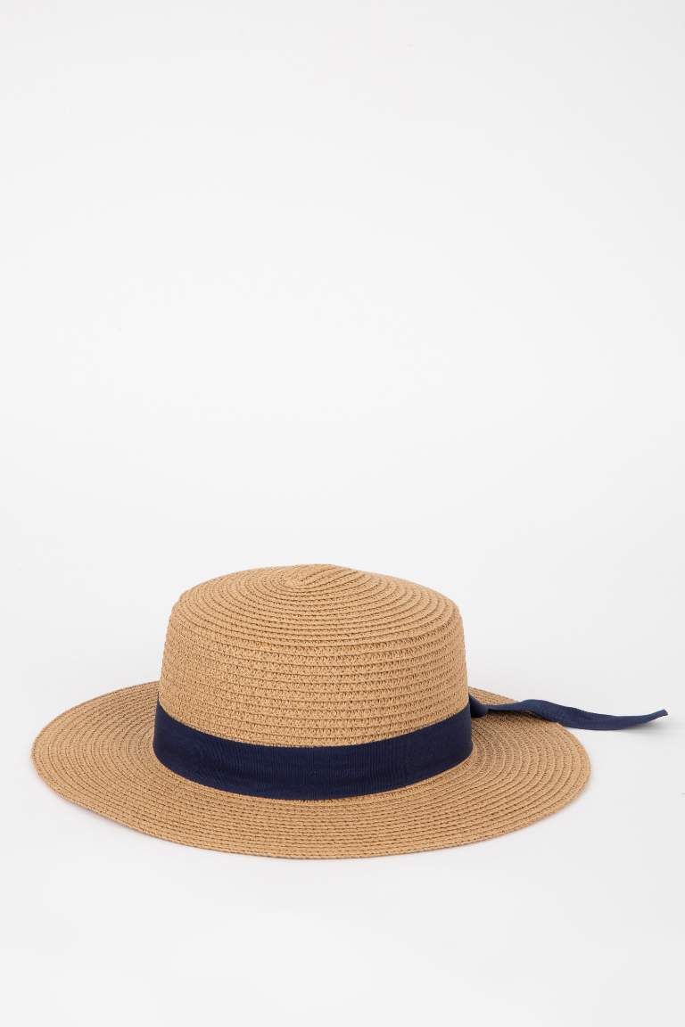 Navy Woman Women Straw Hat Defacto