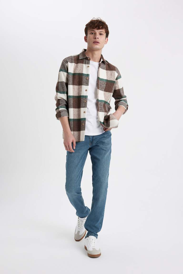 Pedro Slim Fit Dar Kalıp Normal Bel Dar Paça Jean Pantolon