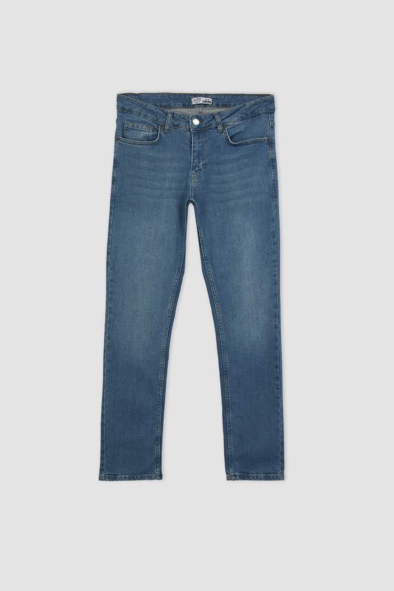 Pedro Slim Fit Dar Kalıp Normal Bel Dar Paça Jean Pantolon