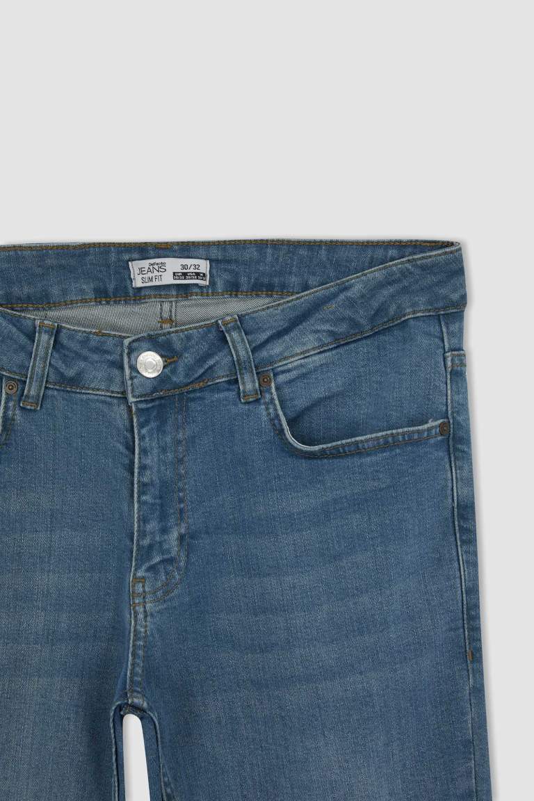 Pedro Slim Fit Dar Kalıp Normal Bel Dar Paça Jean Pantolon