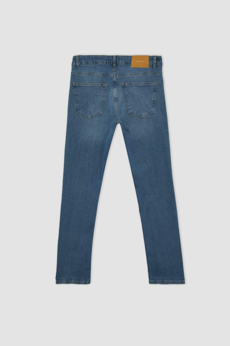 Pedro Slim Fit Dar Kalıp Normal Bel Dar Paça Jean Pantolon