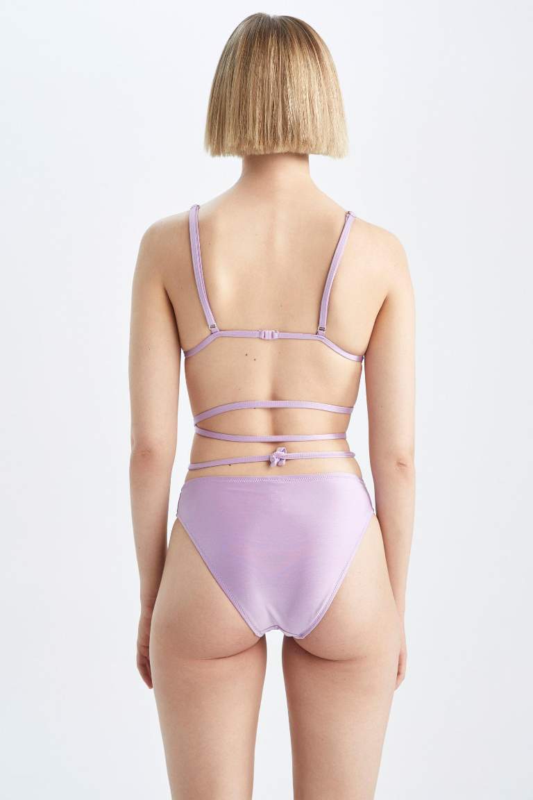 Purple Woman Regular Fit Bikini Bottom Defacto