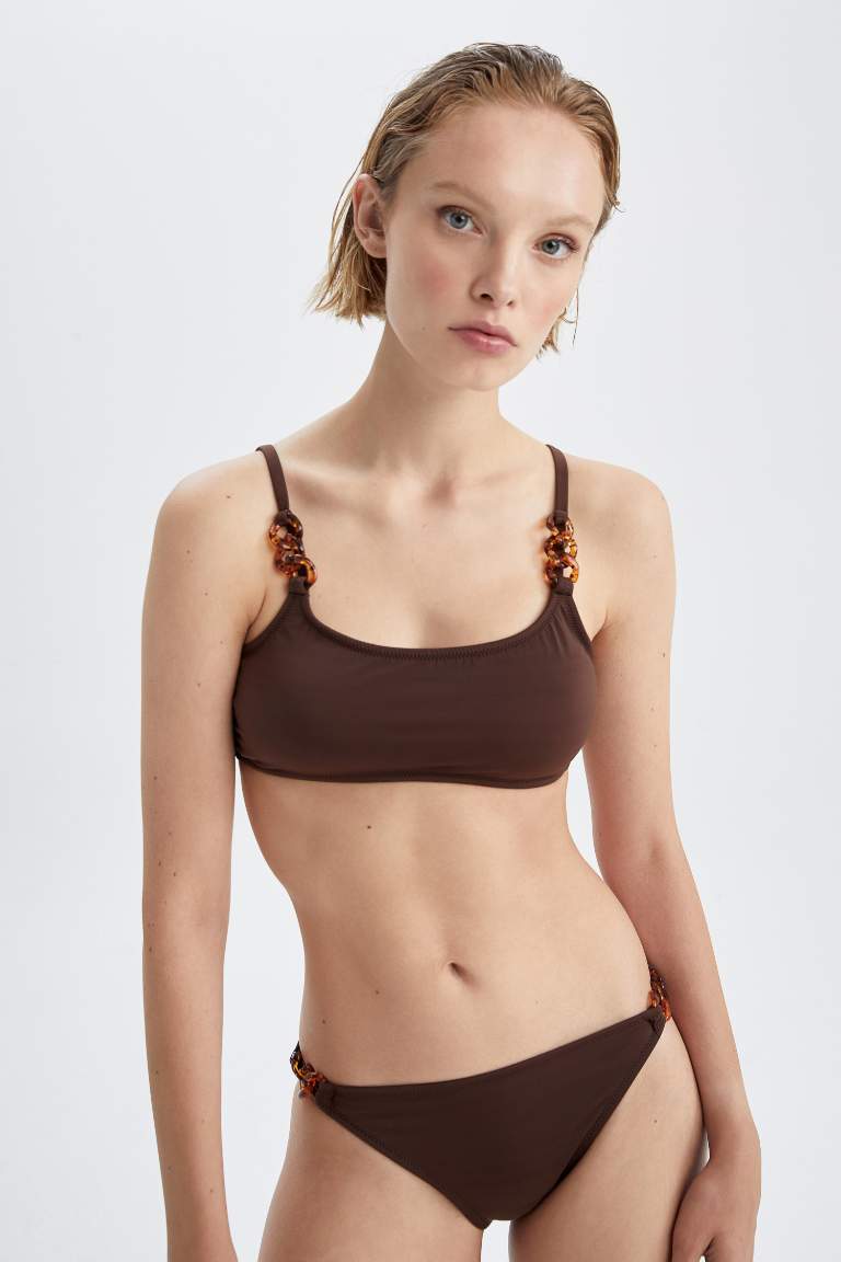 Brown Woman Regular Fit Bikini Top Defacto