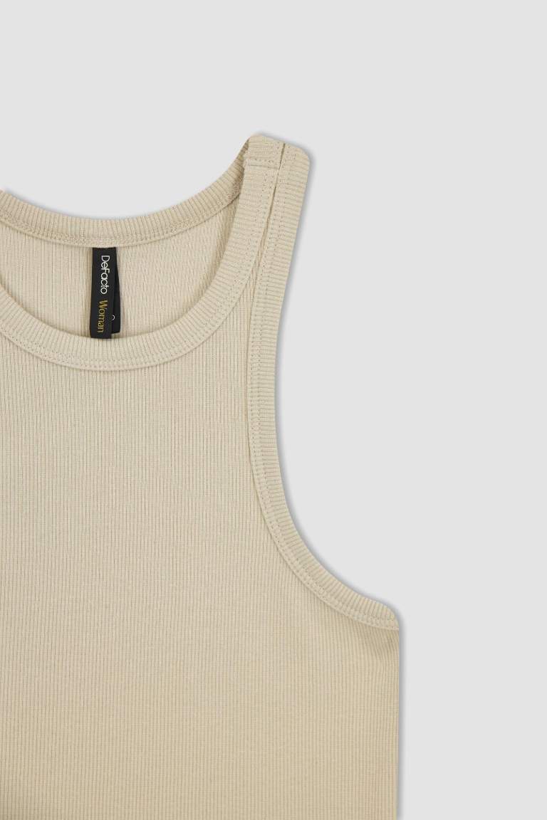 Slim Fit Halter Yaka Fitilli Kaşkorse Atlet