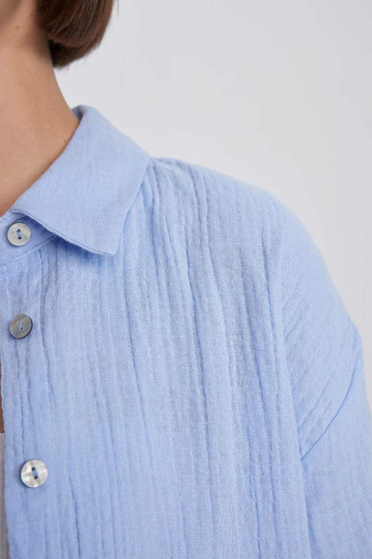 Oversize Fit Kısa Kollu Gömlek