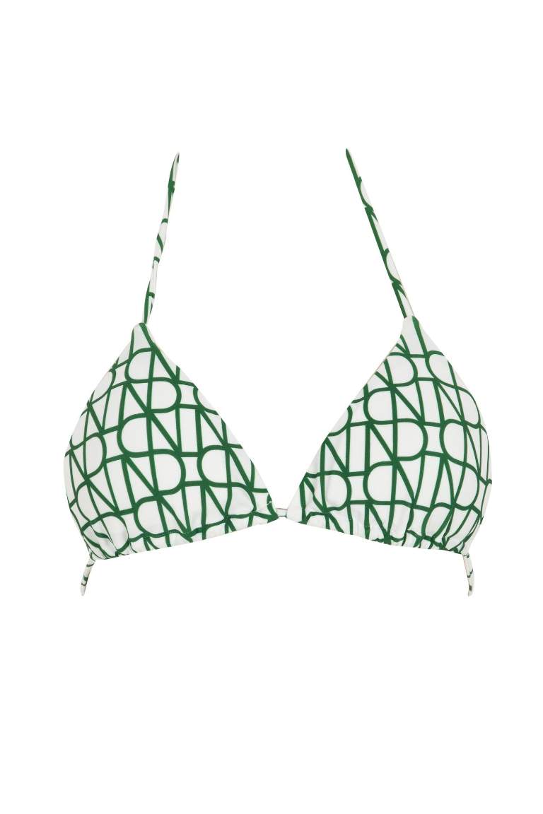 Green WOMAN Nefes İstanbul X DeFacto Printed Bikini Top 2807417 DeFacto