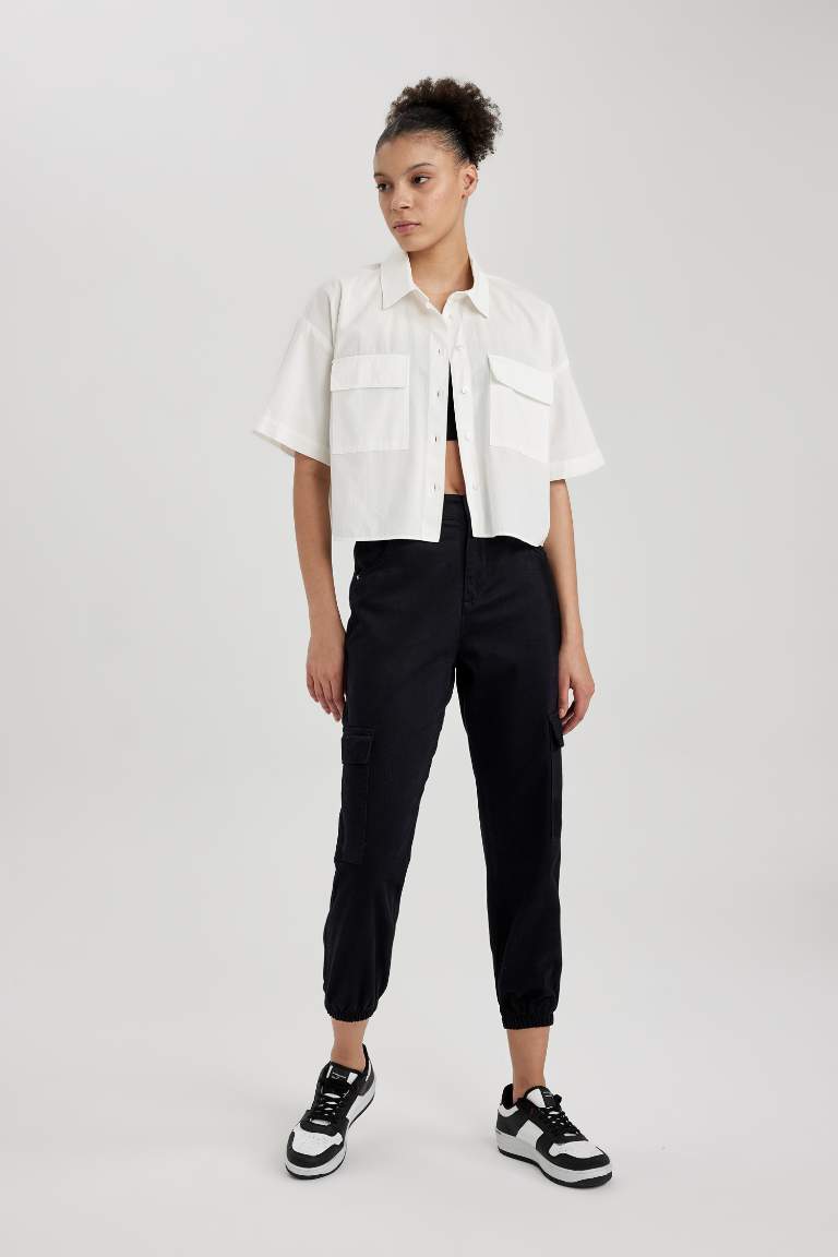Coool Oversize Fit Kısa Kollu %100 Pamuk Gömlek