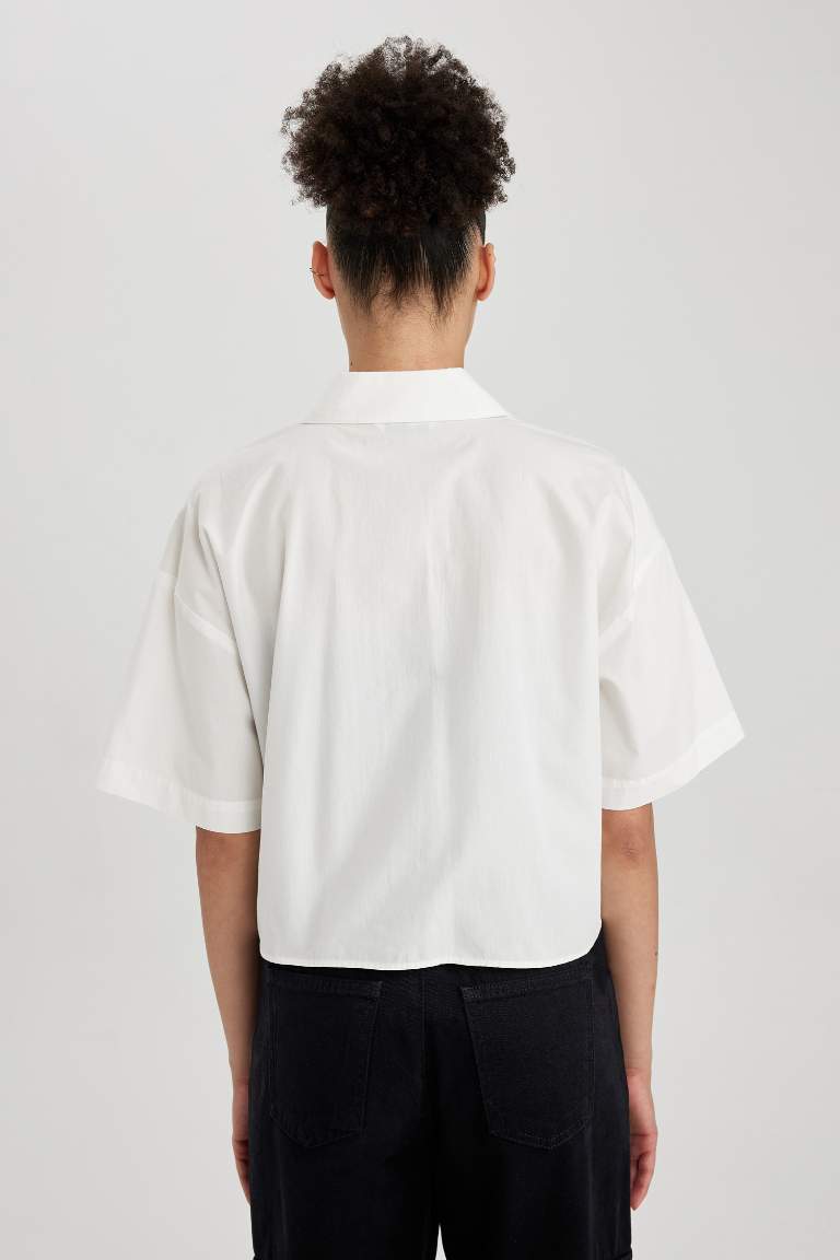 Coool Oversize Fit Kısa Kollu %100 Pamuk Gömlek