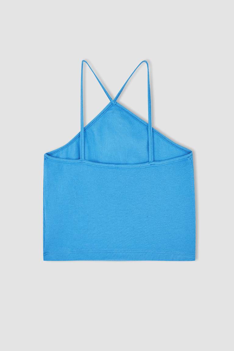 Fitted Çapraz Yaka Fitilli Kaşkorse Atlet