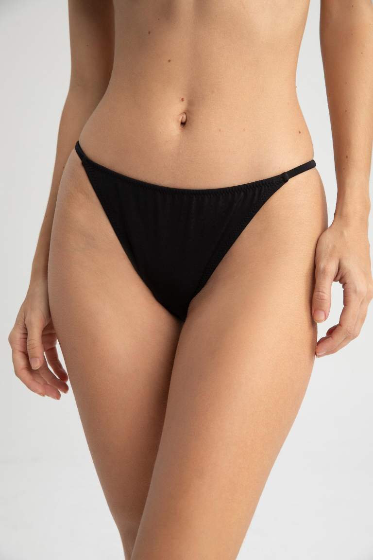 Black Woman Regular Fit Bikini Bottom Defacto