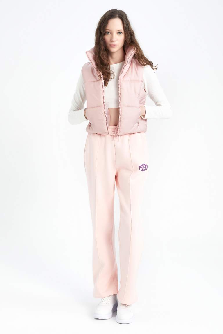 Slim Fit Dik Yaka Şişme Yelek
