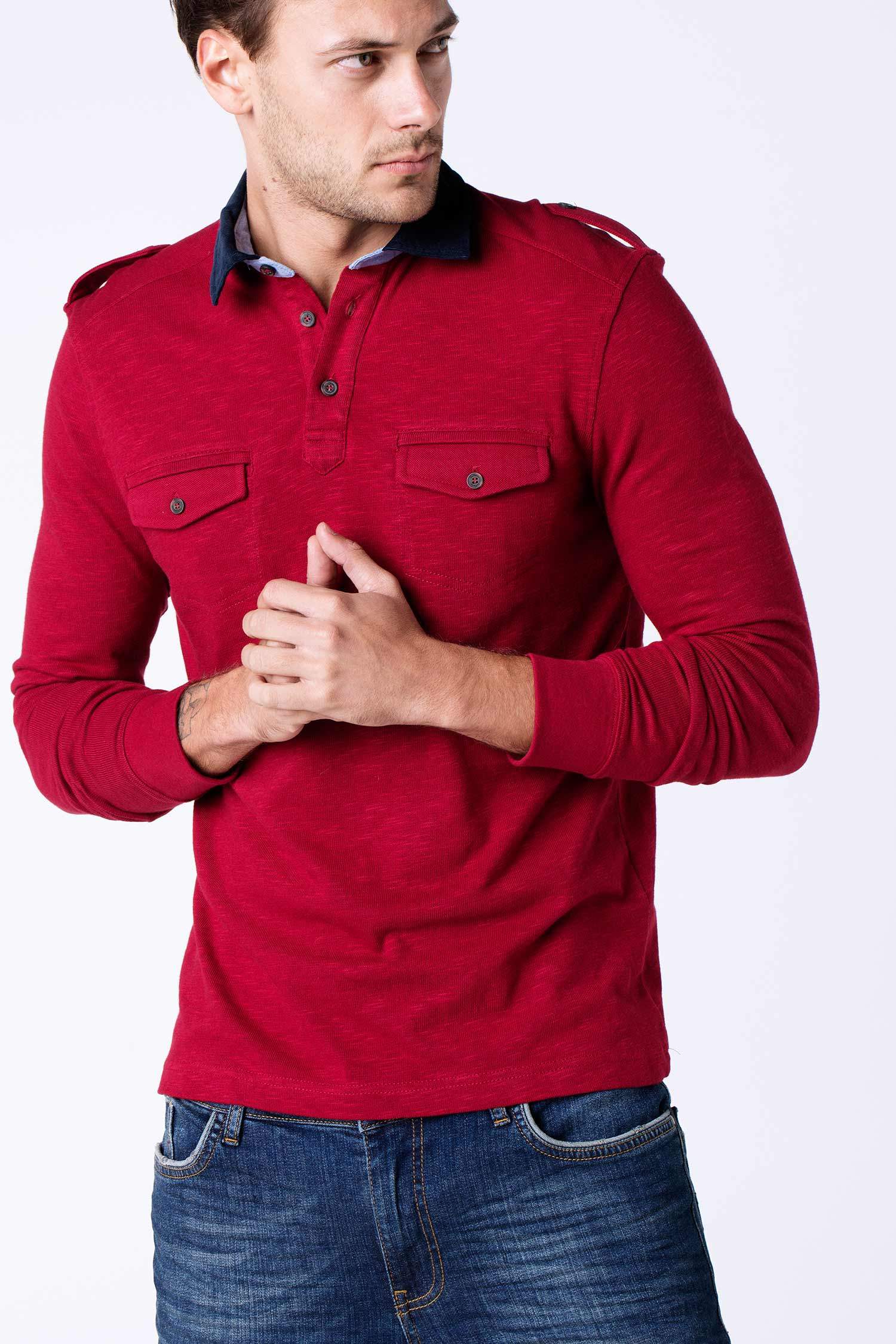Defacto Omuz Detaylı Polo T-shirt. 1 Defacto Omuz Detaylı Polo T-shirt. 1